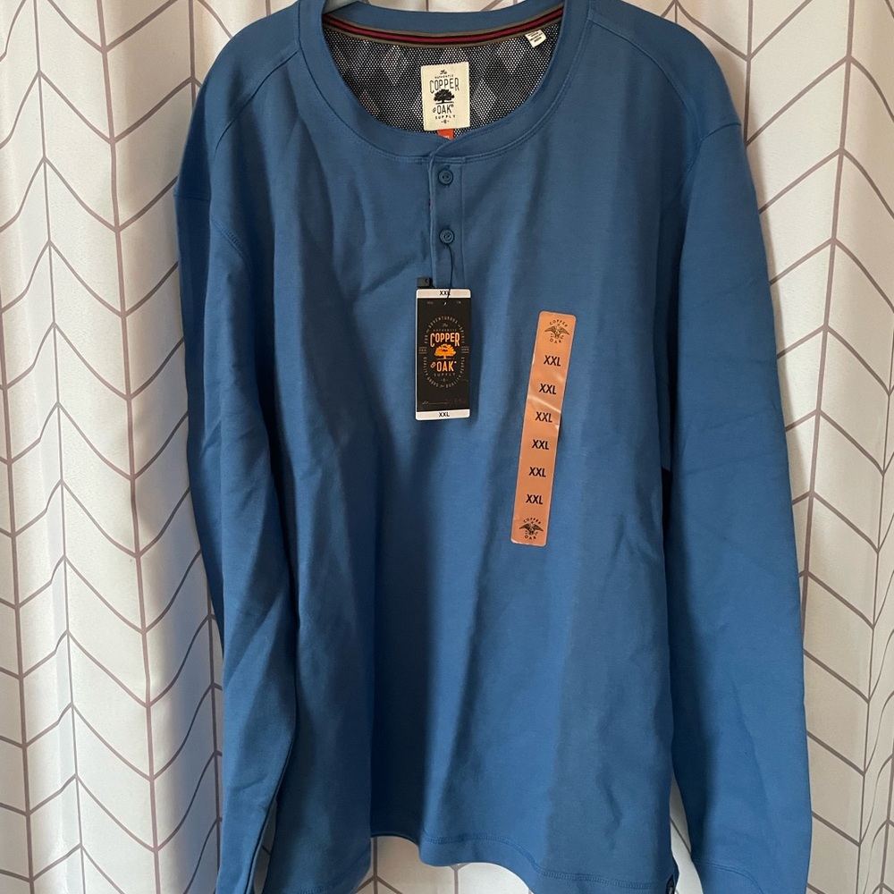NWT Men’s Copper Oak Supply 3 Button Long Sleeve - XXL